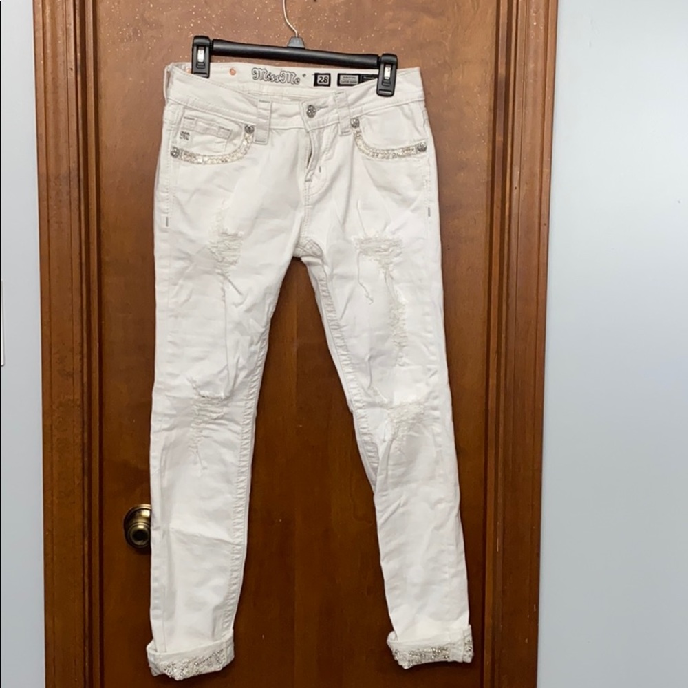 Miss Me White Jeans